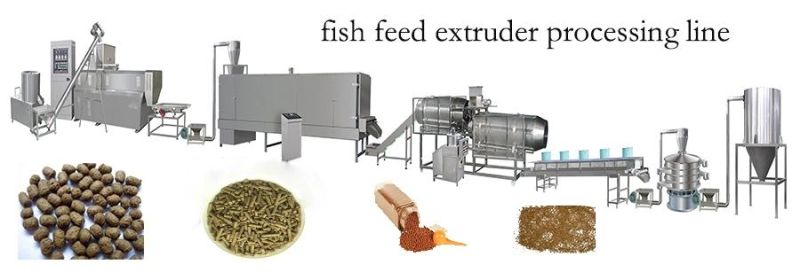 Automatic Animal Fish Feed Pellet Making Machine Fish Food Extruder Plant