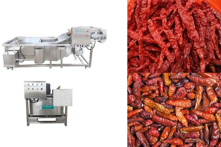 Dried Pepper Washing and Drying Machine Vegetable Washer & Dryer Machine