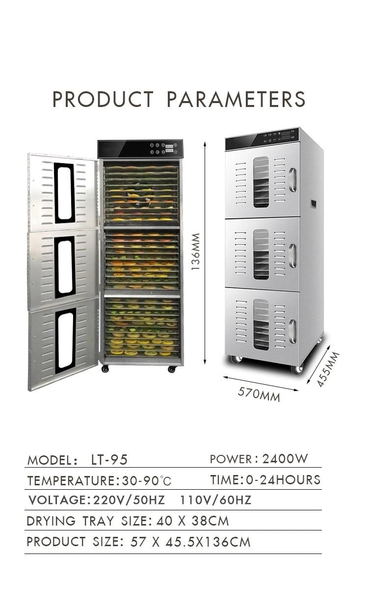 High Efficiency Commercial Potato Fish Food Dehydrator Machine