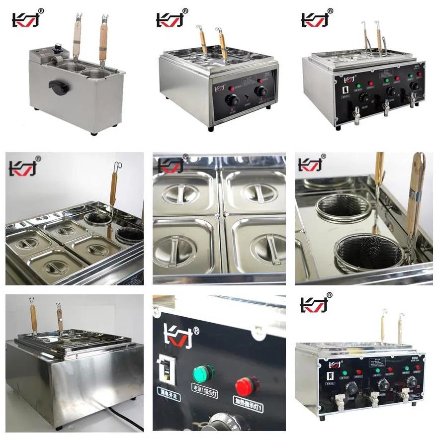 Cm-6 Electric 6 Holes Stainless Steel Automatic Pasta Cooker Basket Noodle Cooking Machine Boil Tank Convenient Store Restaurant Hotel Kfc Shop Wholesale Price