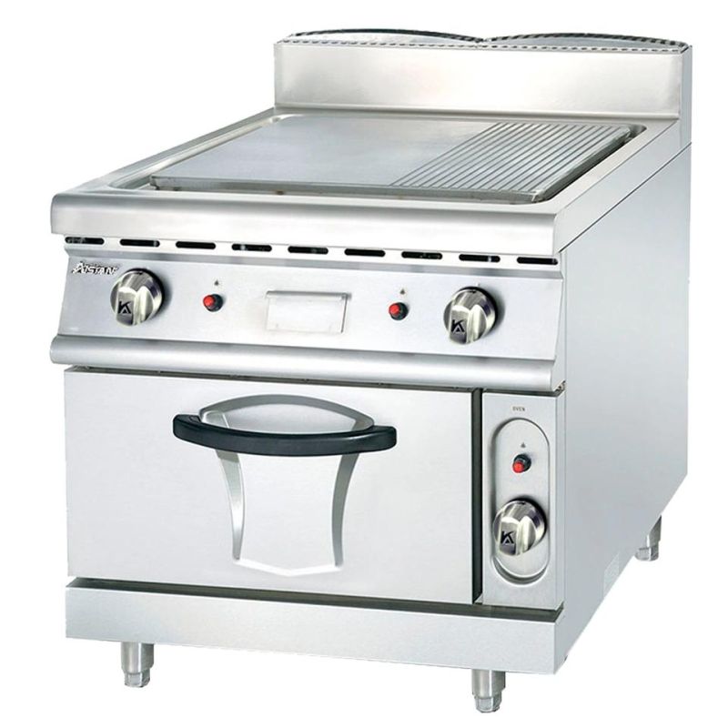 Gh986A Gas Griddle 1/3 Grooved with Gas Oven