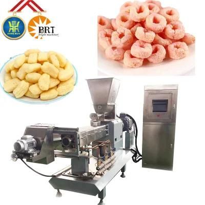 Puff Corn Snacks Cheese Curls Twist Snack Processing Line Puff Ring Making Machine India