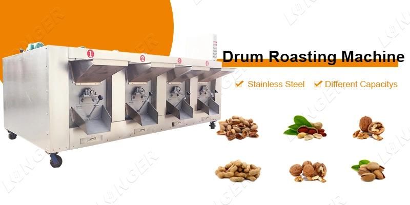 Manufacturer Price Automatic Groundnut Roaster Chickpea Roasting Machine