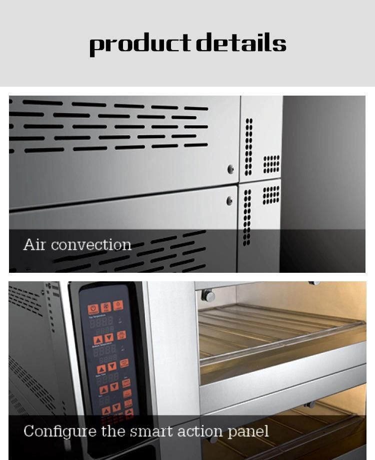 Commercial Digital Control 3 Deck 6 Trays Gas Bread Baking Oven