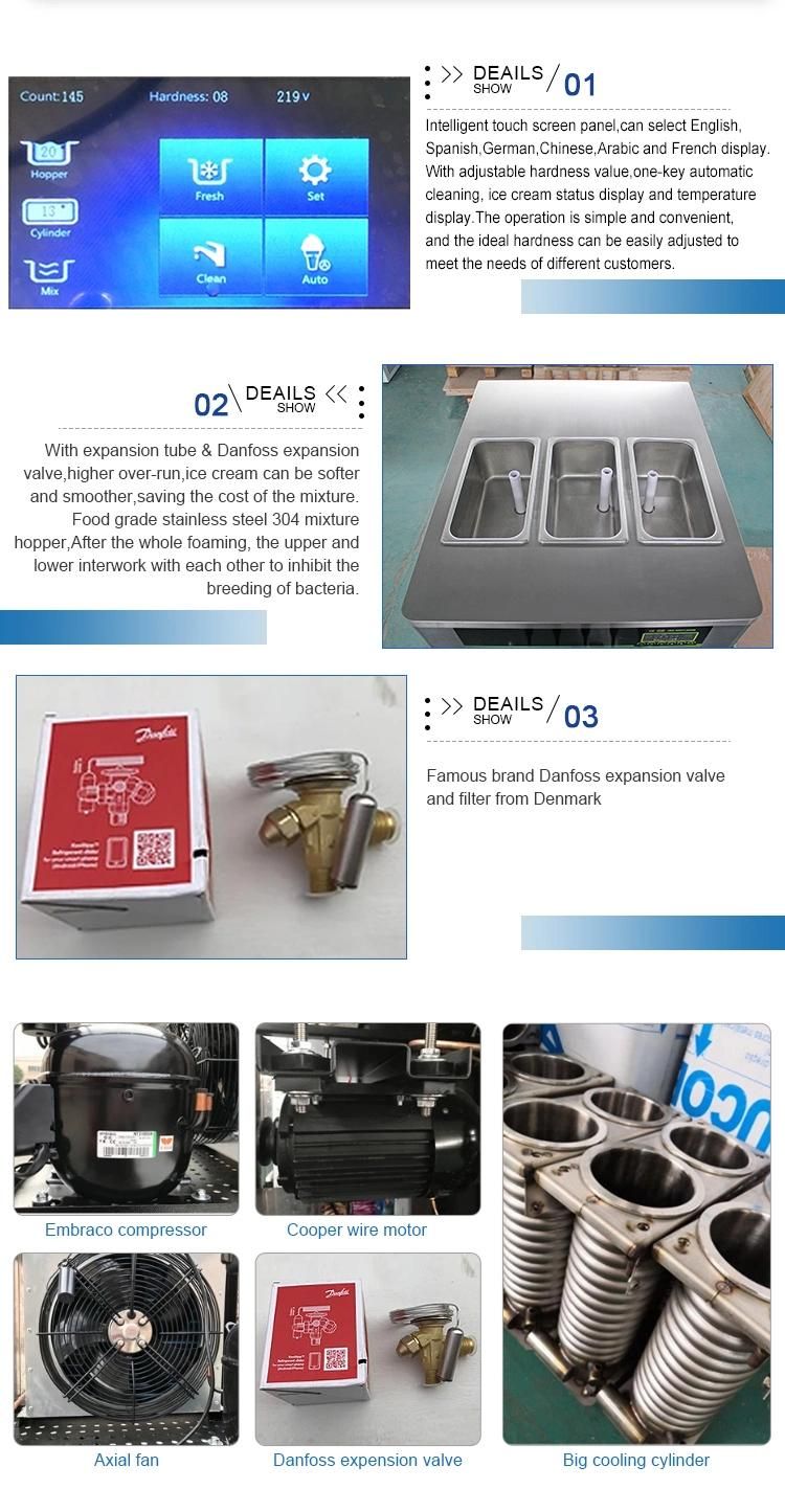 High Quality Yogurt Snow Ice Cream Machine with Keep Fresh Function