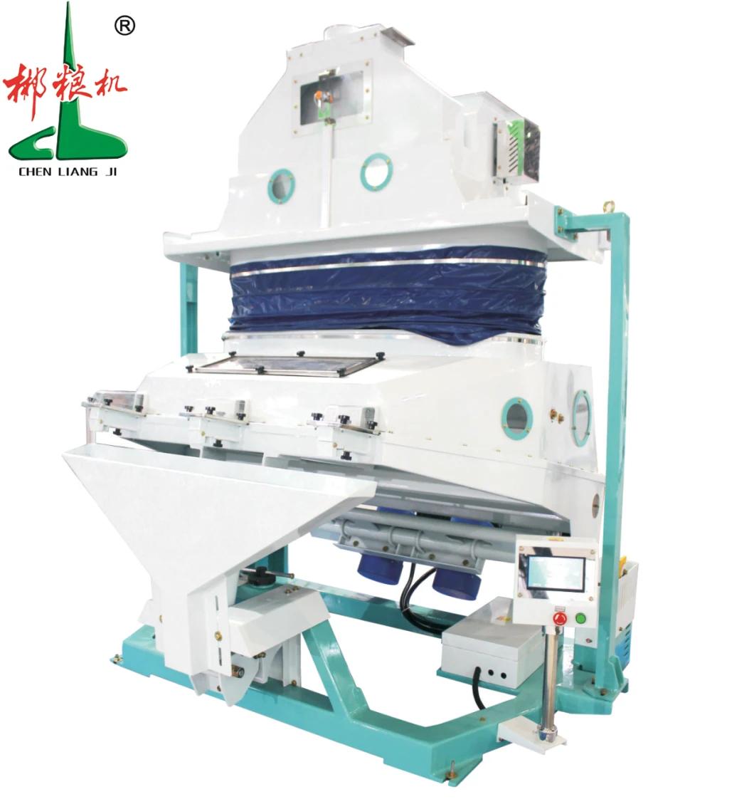 Clj Manufacture Rice Milling Machine Tqsx Suction Type Vibrating Destoner Machine