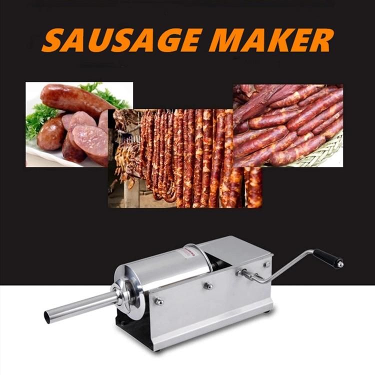 Horizontal 5L Manual Ce Certificate Commercial Sausage Maker Machine Vacuum Sausage Filler Sausage Stuffer