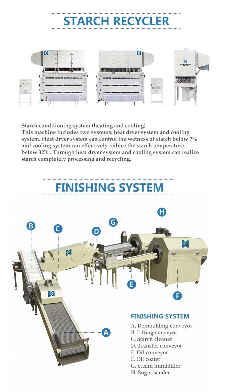 Starch Mould Jelly Candy Production Line Snack Machine