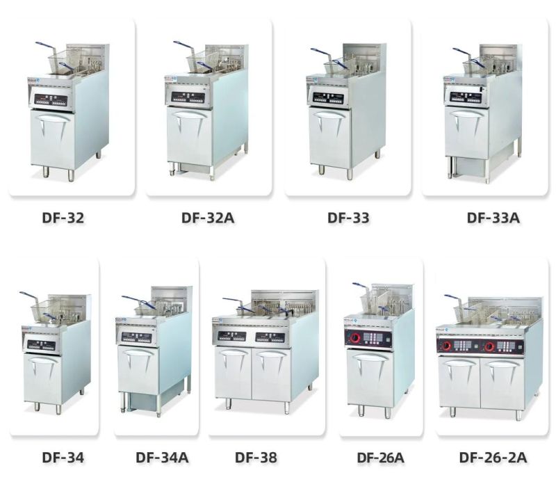 Commercial Vertical Electric Chips Fryer with 3-Tank 3-Basket Df-26-3