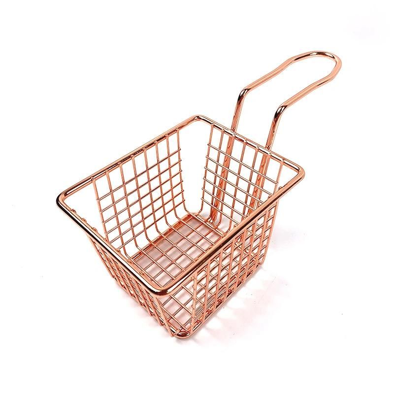 Gold Stainless Steel Mini Fryer Basket