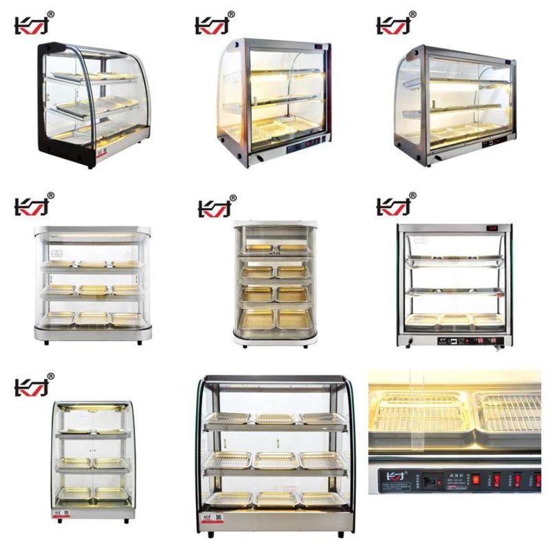 CH-3dh Professional Restaurant Counter Top Glass Fast Food Heated Warming Display Cabinet Electric Warmer Showcase