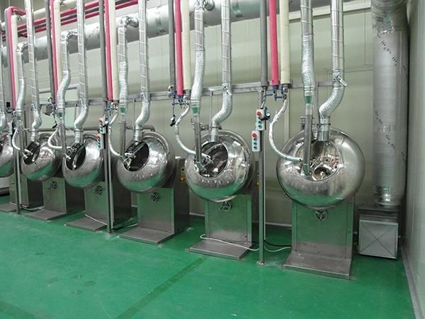 High Efficiency Automation Food Pharmacy Film Coating Machine for Tablet, Choclate, Nuts