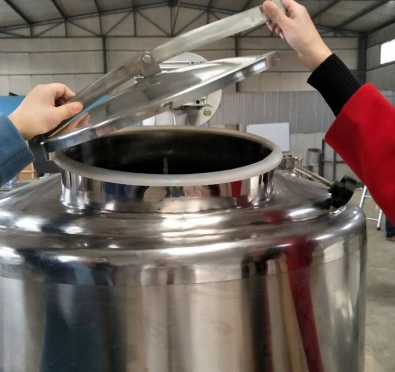 Stainless Steel Milk Cooling Chiling Storage Fermentation Tank for Factory