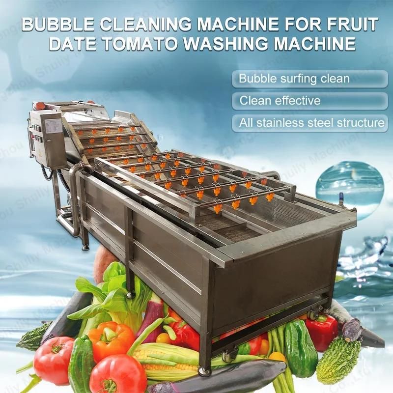 High Pressure Air Bubble Fruit and Vegetable Cleaner Machine