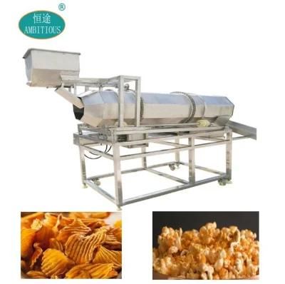 Drum Snack Food Peanut Nut Seasoning Potato Chips Flavoring Machine