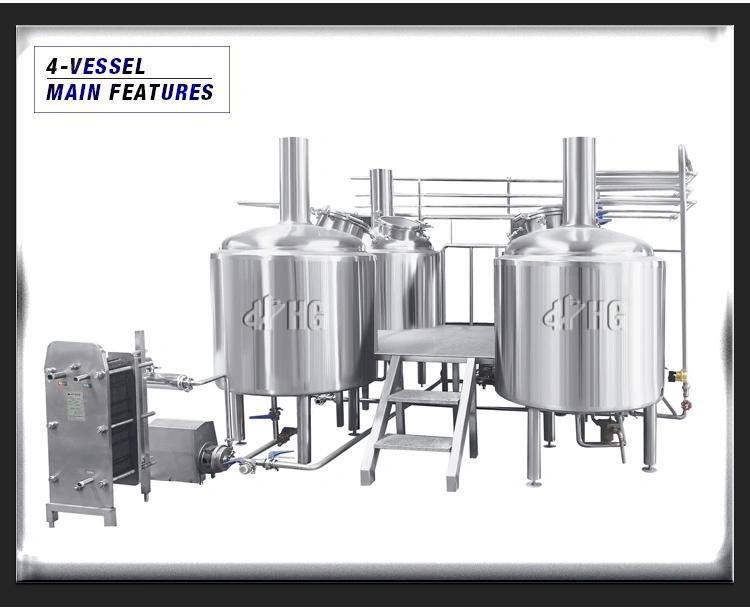 Beer Equipment 300L 500L 1000L Beer Brewing Equipment for Home Restaurant Pub Brewhouse