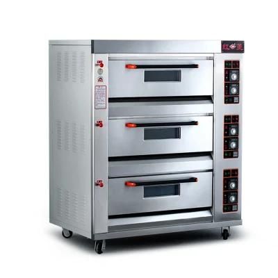 Hongling Bakery Equipment 3 Deck 6 Trays Gas Baking Oven