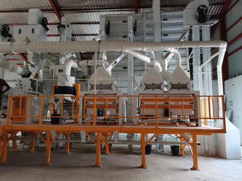 Turnkey Rice Milling Machine 60-80tpd Complete Set with Steel Platform Auto Rice Milling Plant Clj