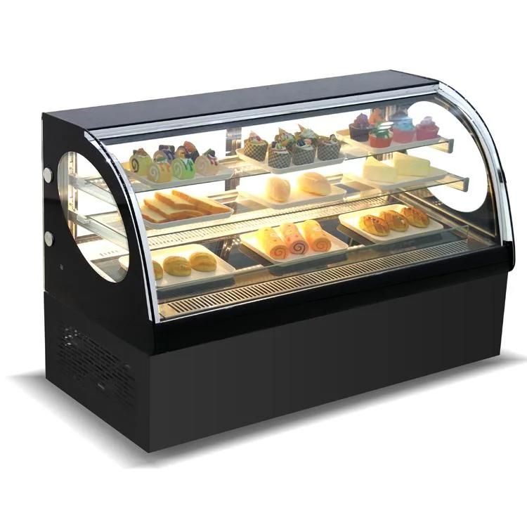 Commercial Kitchen Stainless Steel CD1200 Cake Display Refrigerator Showcase Glass Dessert Cabinet for Bakery Equipment