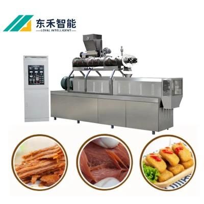 Twin-Screw Extruded Textured Soy Protein Chunks Vegan Meat Making Machine