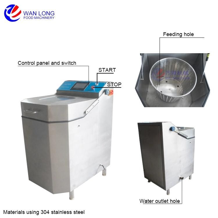 PLC Control Frequency and Time Settings Vegetable Spinner Machine Dewater Dryer