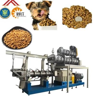 Industrial Wet Dry Animal Pet Dog Cat Food Extruder Automatic Dog Feed Production Line ...