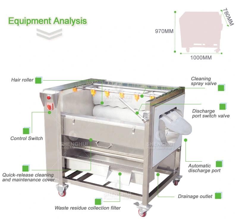 Dedicated to School Canteen Equipment Potato Peeling Machine Carrot Washer