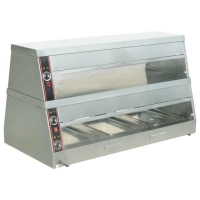 Restaurant Equipment Food Display 220V Warming Showcase Glass Warmer Showcase