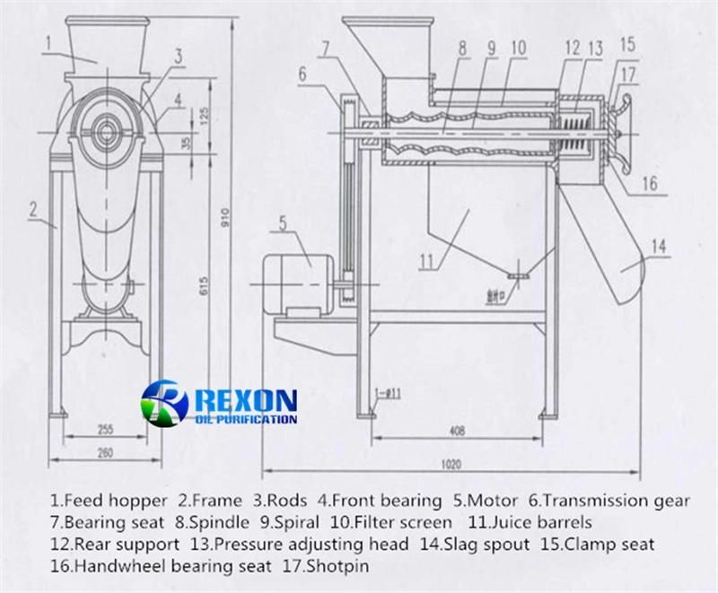 Coconut Milk Extracting Machine Fruit Screw Juicing Machine Fruit Juicer