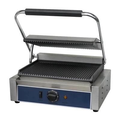 Electric Panini Grill, Contact Grill -Top Grooved + Bottom Grooved