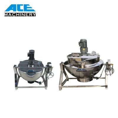 Factory Price 1000L Industrial Sugar Melting Machine Steam Electric Agitator Jacketed Brew ...