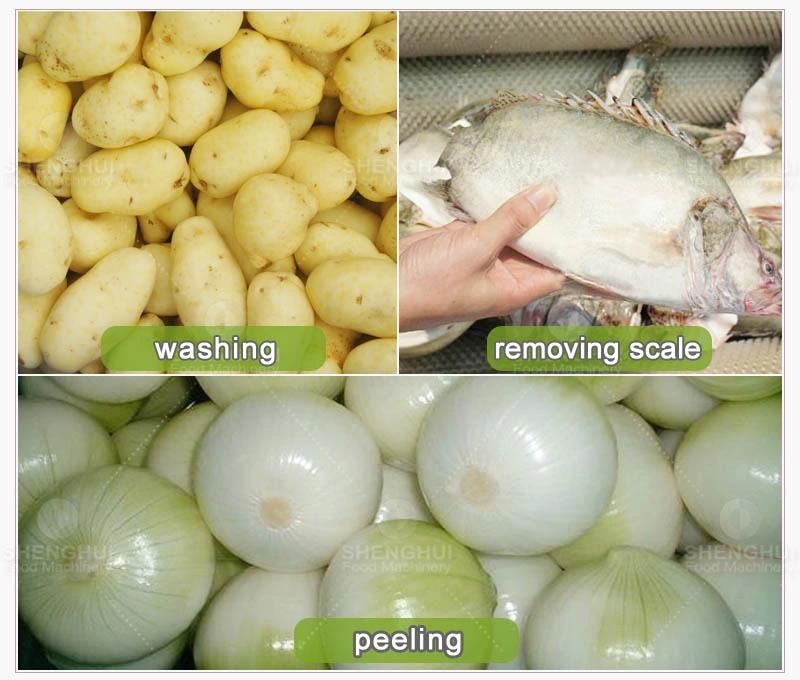 Commercial Brush Ginger Peeling Machine Fish Scale Remover