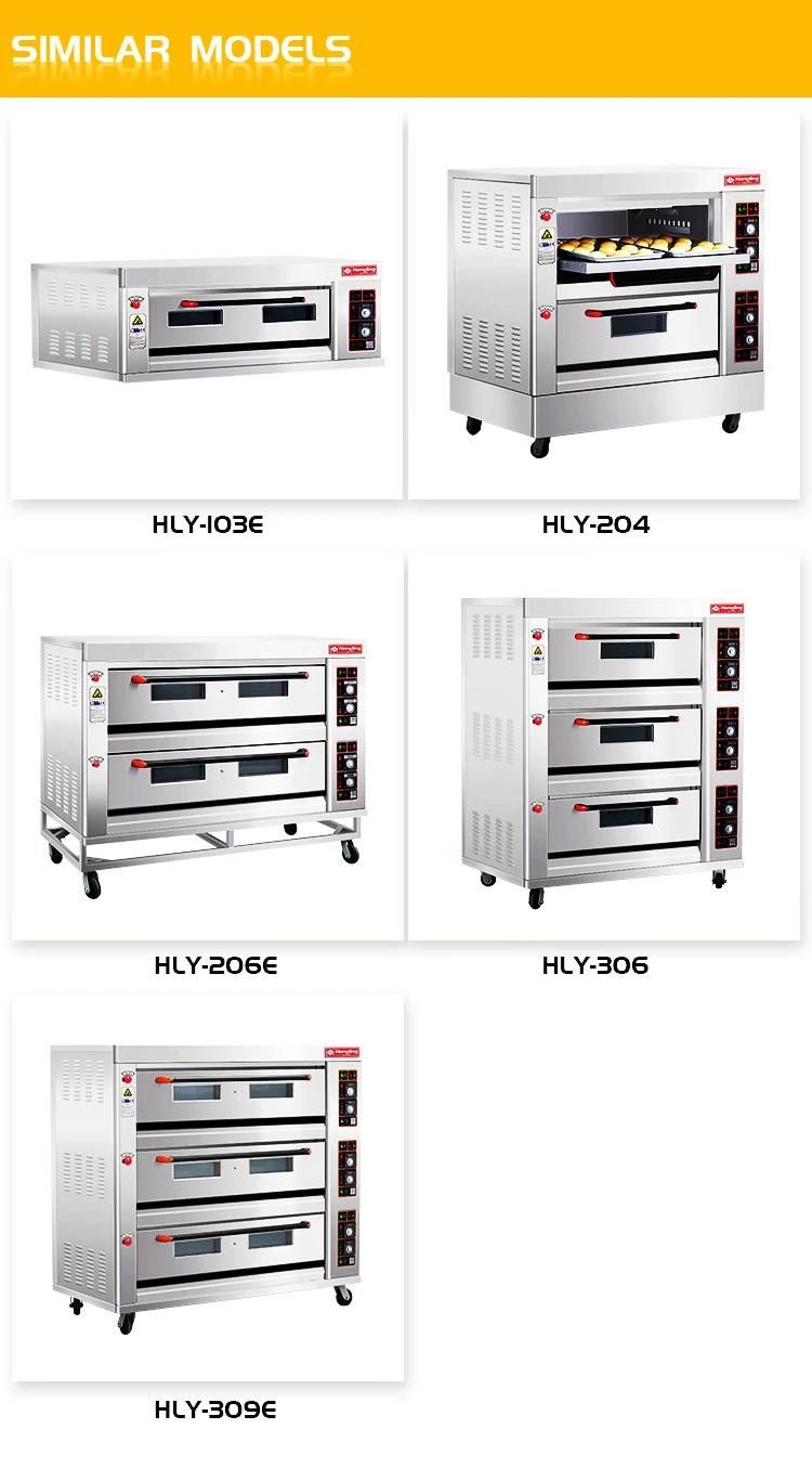 Commercial Bakery Equipment 1 Deck 2 Trays Gas Deck Oven