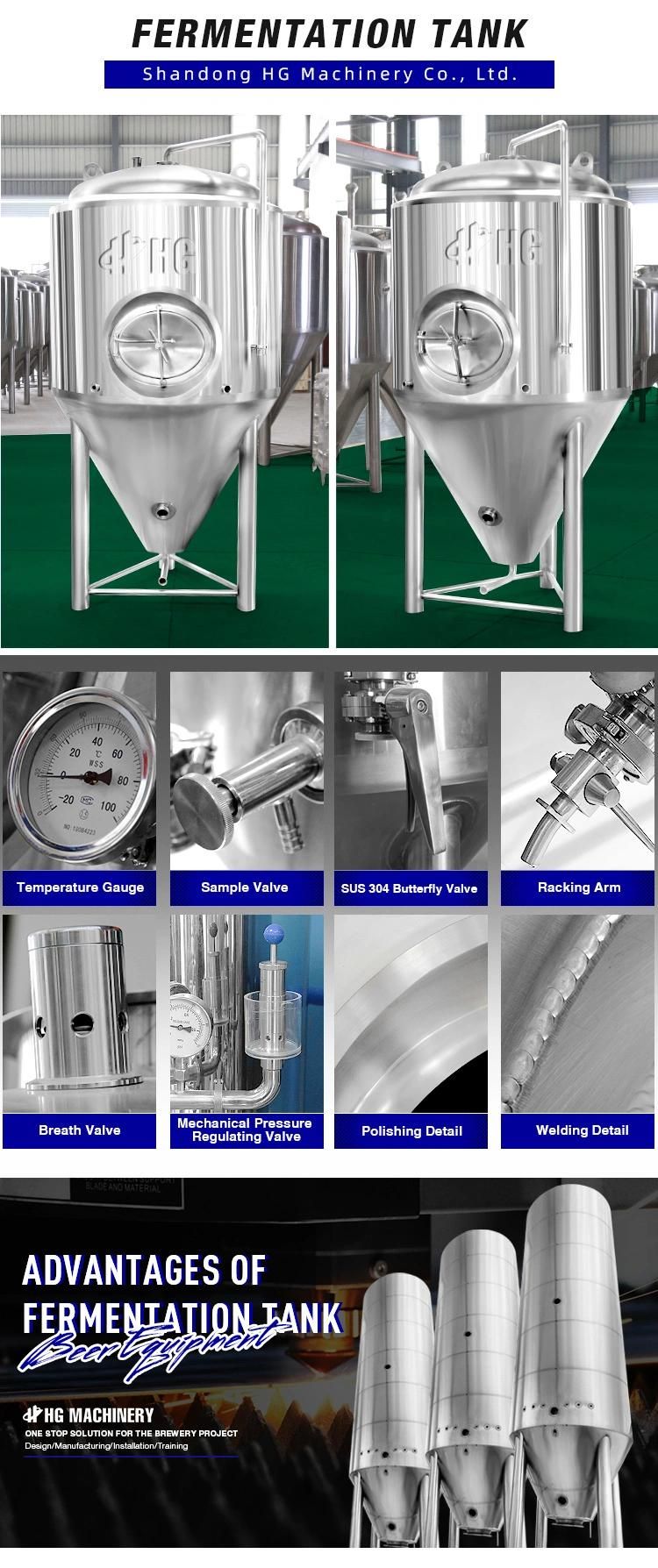 Stainless Fermenter 1000L Beer Fermentation Tank Isobaric Filling Machine Beer