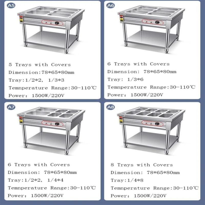 Food Warmer Commercial Restaurant Stainless Food Warmer Bain Marie