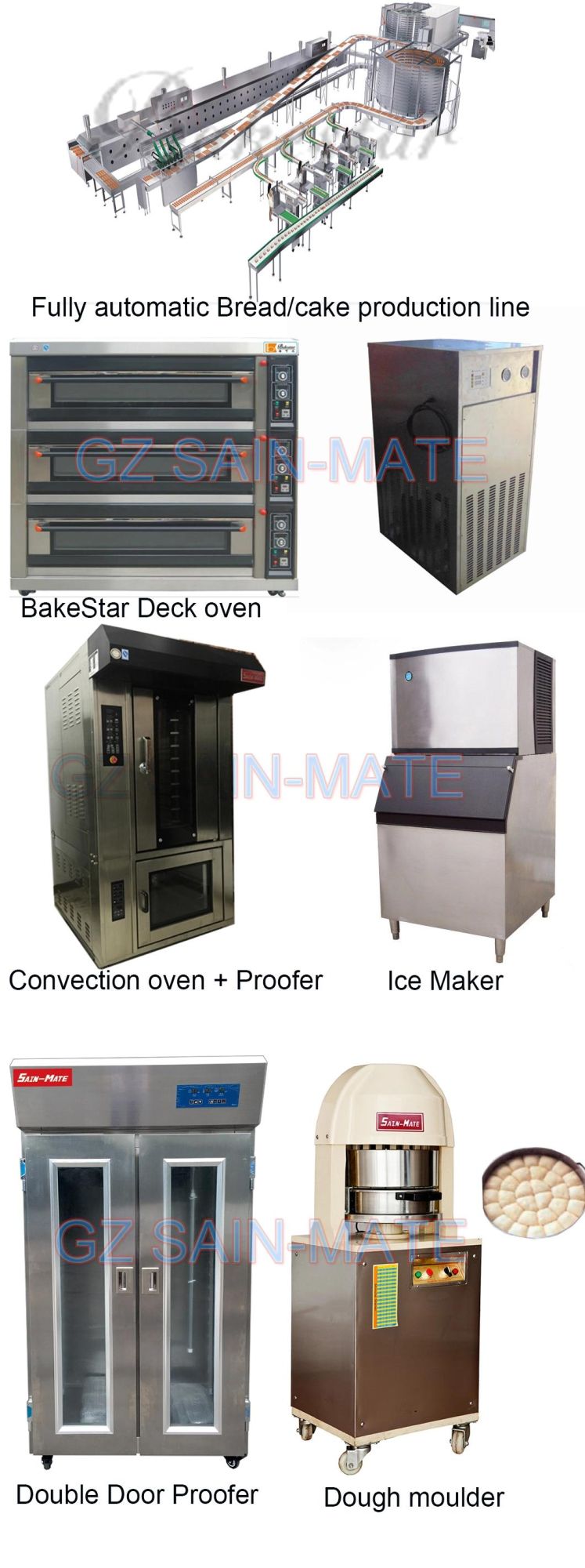 Custom Size Baking Loaf Rotary Oven for Bakery, Hot Wind 16 32 Tray Mini Rotary Oven