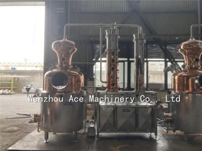 Factory Price 1200L Vodka Distillers Alcohol Copper Distillation Apparatus Destilator ...