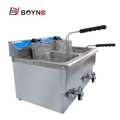 Commercial Stainless Steel Double Tank 12L Electric Deep Fryer