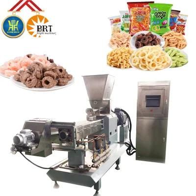 Food Extruder Inflating Equipment Rice Cereal Extruded Puff Corn Snacks Processing Line