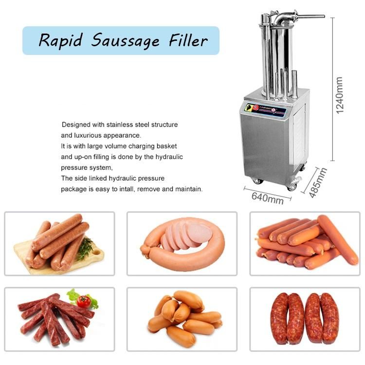 Industrial Sausage Filler Maker Making Machine Electric Hydraulic Sausage Stuffer Sausage Filling Machine