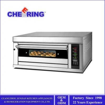 1 Deck 2 Tray Stainless Steel Bakery Oven for Bread/ Cake Oven with Steam