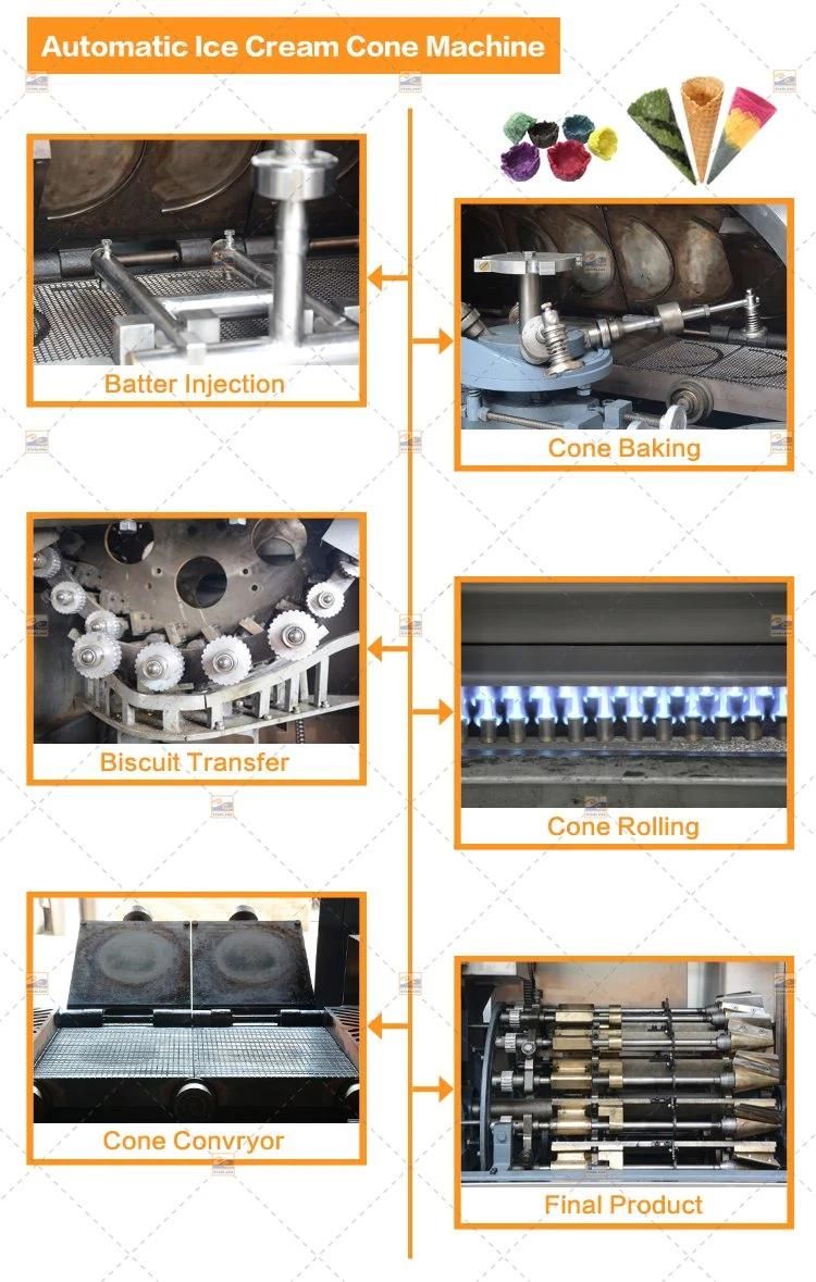 Semi Automatic Ice Cream Cone Maker Machine with 32 Mould