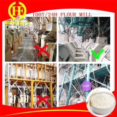 Installed 100t/24h Wheat Flour Mill Installed in Factory