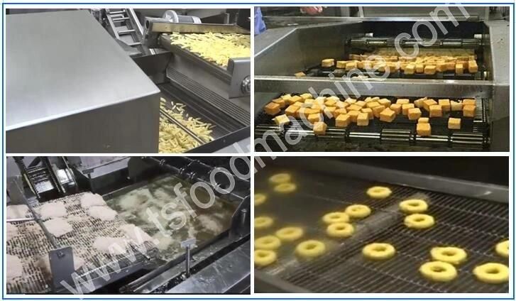 Conveyor Belt Sesame Chips Fryer and Frying Machine