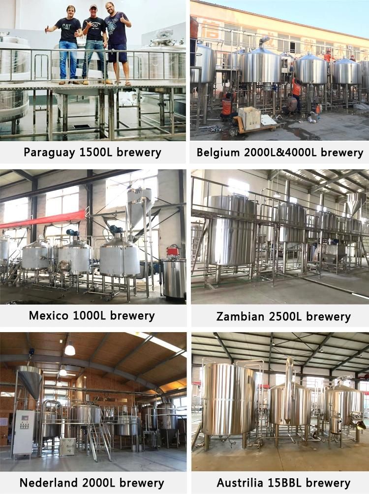 2 Vessel 1000L Red Copper Beer Brewery Equipment for Beer Brewing
