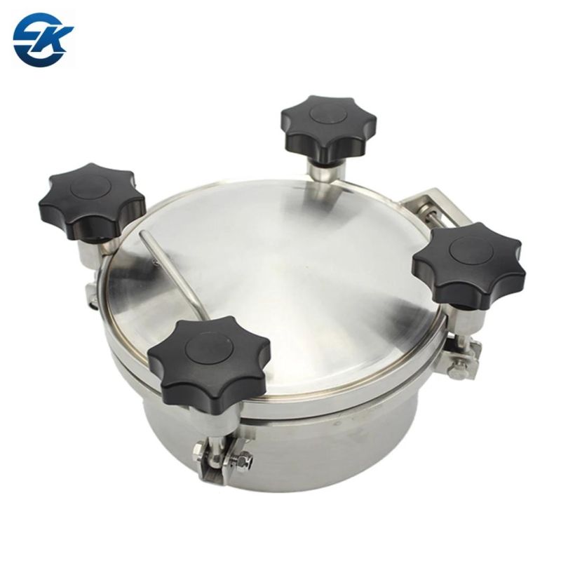 Stainless Steel SUS304 SUS316L Sanitary Round Pressure Manway Tank Manhole