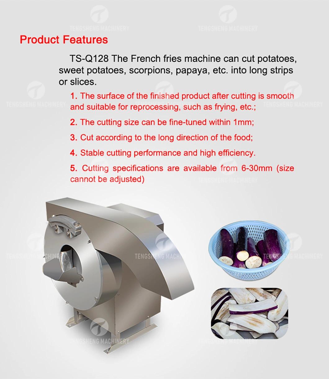 Food Industrial Electric Vegetable Cutter French Fries Cutting Onion Chopper Fruit Strips Sweet Potato Slicing Machine (TS-Q128)