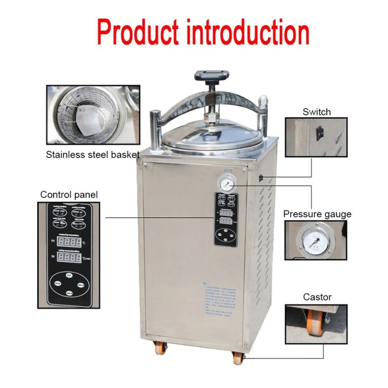 Stainless Steel Vertical High Pressure Steam Sterilizer Autoclave