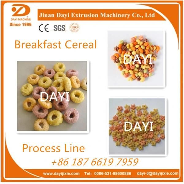 Double-Screw Extruder Breakfast Cereals Corn Flakes Processing Line