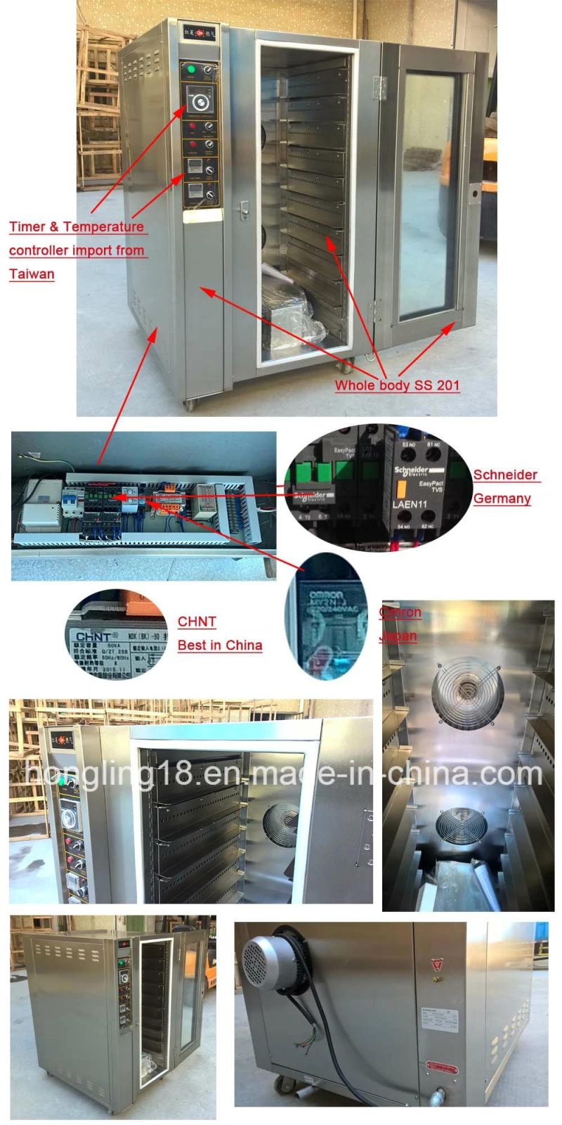 10-Tray Electric Convection Oven for Real Factory with Ce